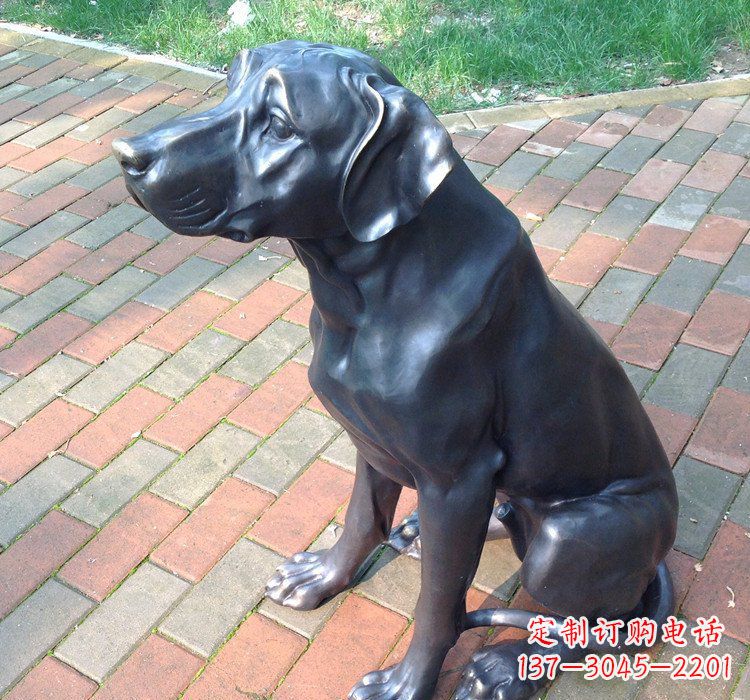 广西公园动物铜雕狗