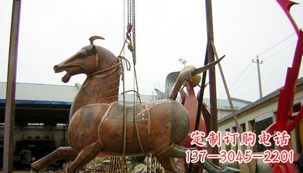 广西公园仿古马动物铜雕