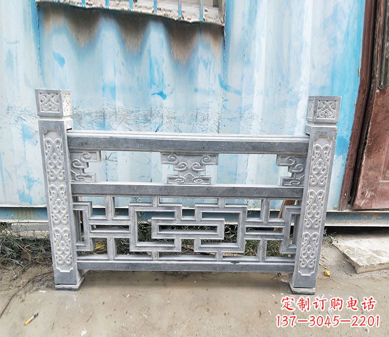 广西艺术精美的公园仿古石栏板雕刻