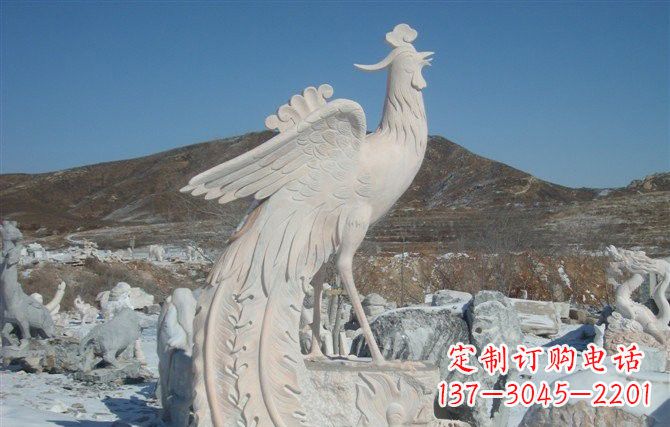 广西精美大型凤凰石雕