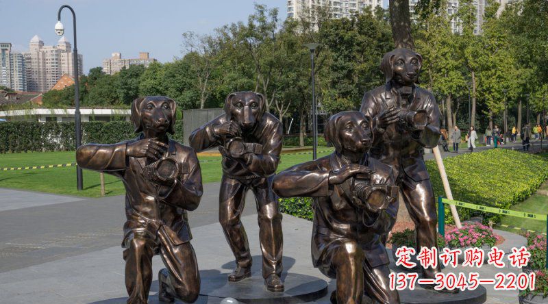 广西公园装饰雕塑——可爱活泼的狗雕塑