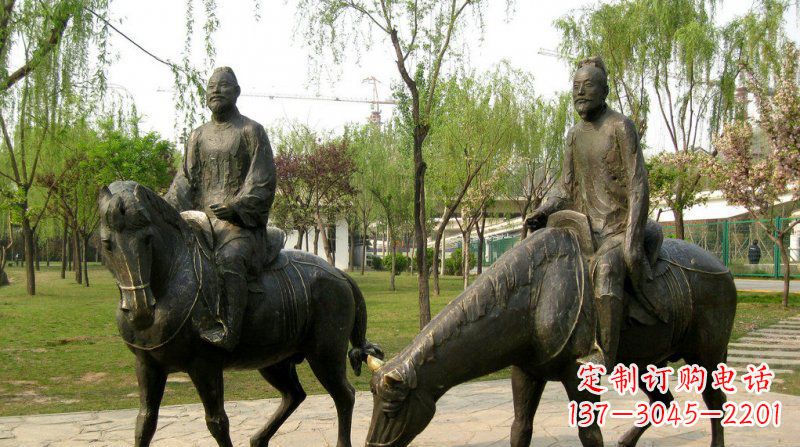 广西浪漫动人的骑马雕塑