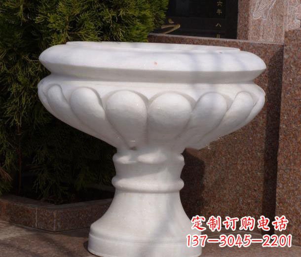 广西公园汉白玉花盆石雕