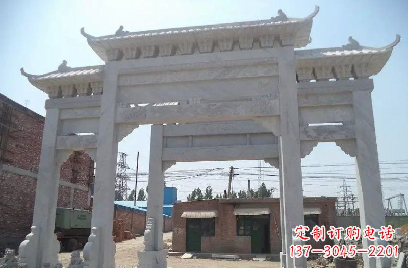广西牌坊石雕 – 三门牌坊石雕,极具风格的艺术品