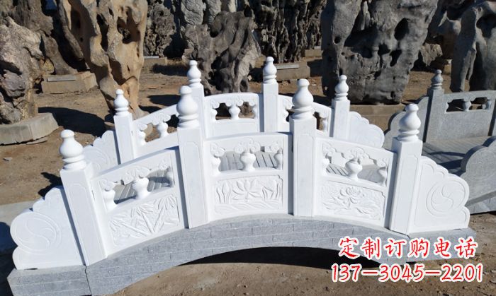广西手工雕刻的汉白玉拱桥雕塑