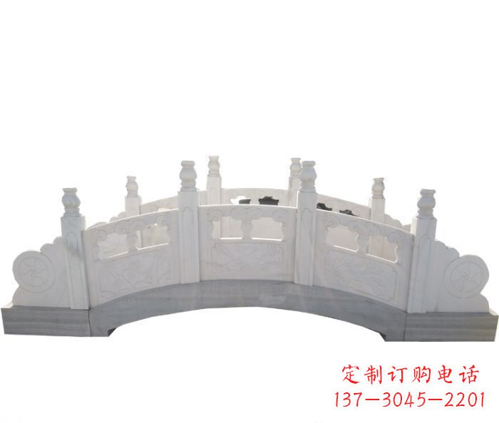 广西精美汉白玉石拱桥雕塑