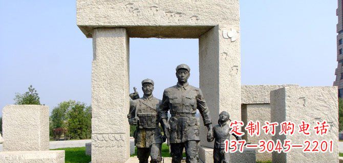 广西公园红军人物铜雕 (2)
