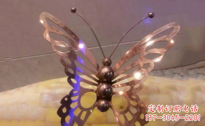广西公园蝴蝶不锈钢雕塑