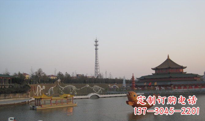广西静谧自然,金鱼铜雕精美绝伦