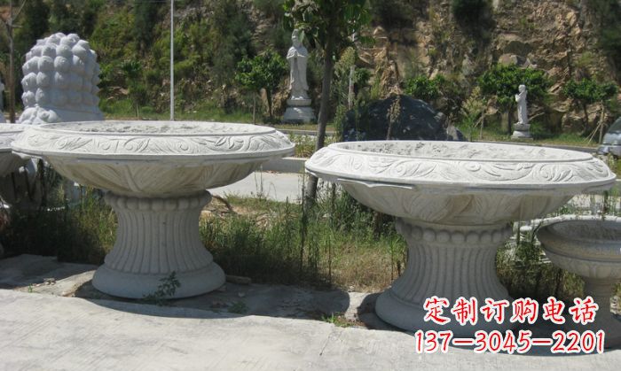 广西美轮美奂的大理石花盆雕塑