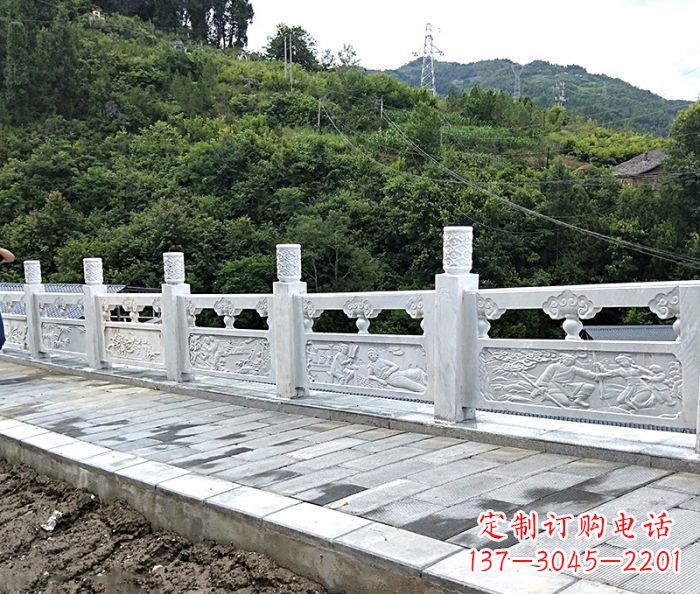 广西专为公园景观定制的大理石栏板石雕