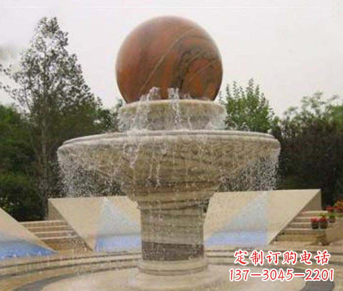 广西精致禅意风水球雕塑