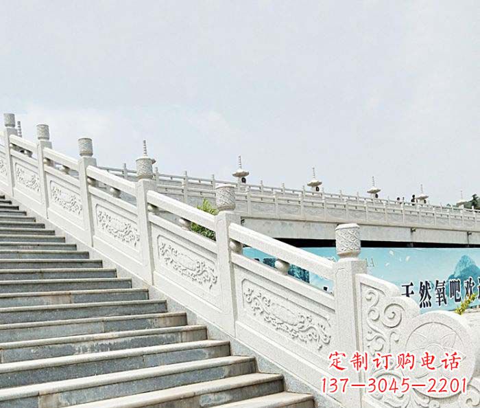 广西精美绝伦的汉白玉石栏板雕塑