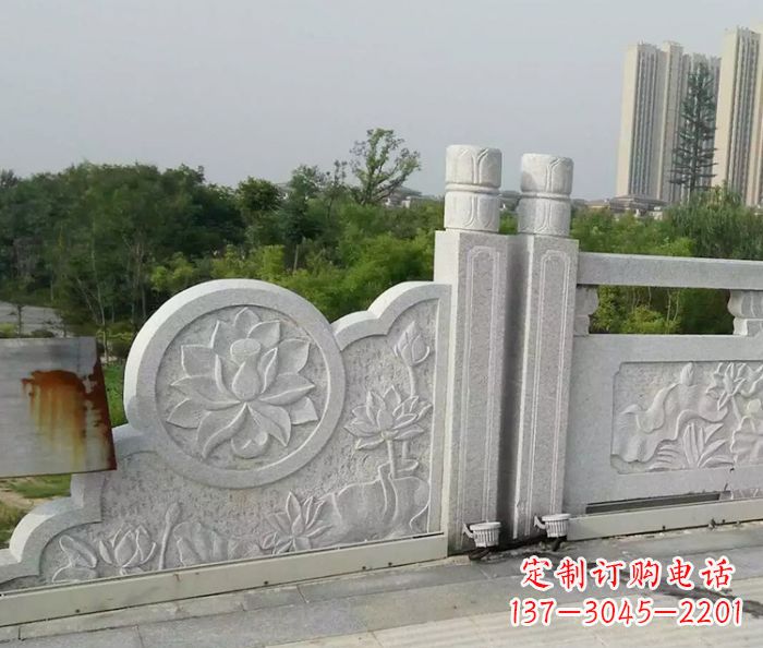 广西汉白玉石雕栏板
