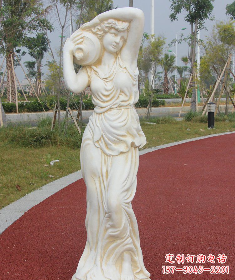 广西传统仕女石质雕塑