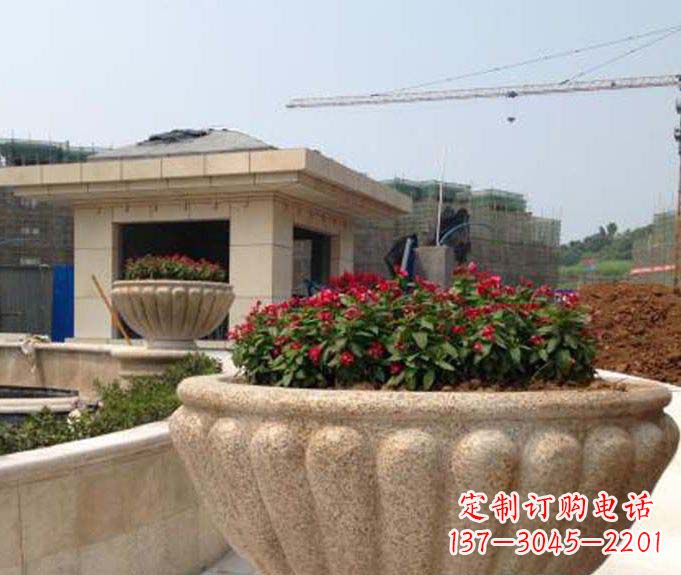 广西公园景观花盆石雕