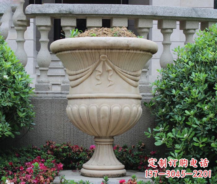 广西公园景观欧式花盆石雕