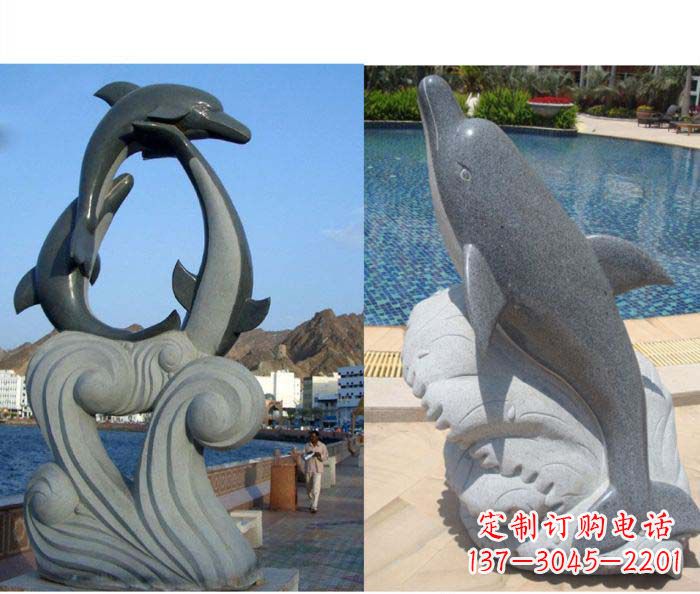 广西艺术精细 海豚雕塑