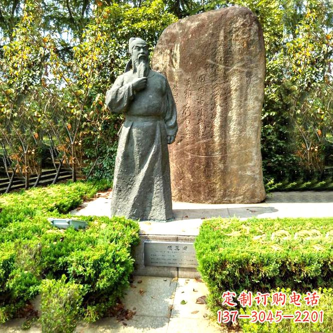 广西颜真卿主题铜雕像