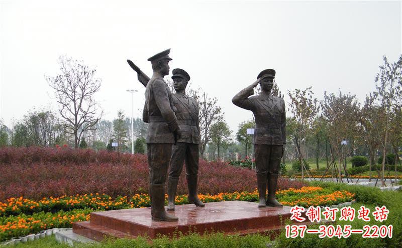 广西金属警察雕塑——荣耀守护社会治安!