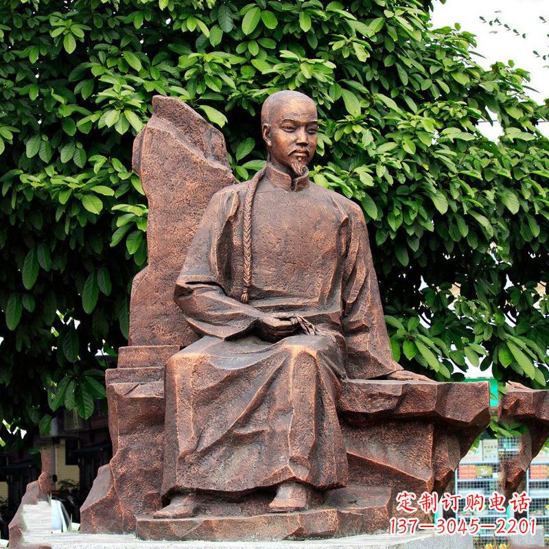 广西清朝名人叶天士纯铜雕像