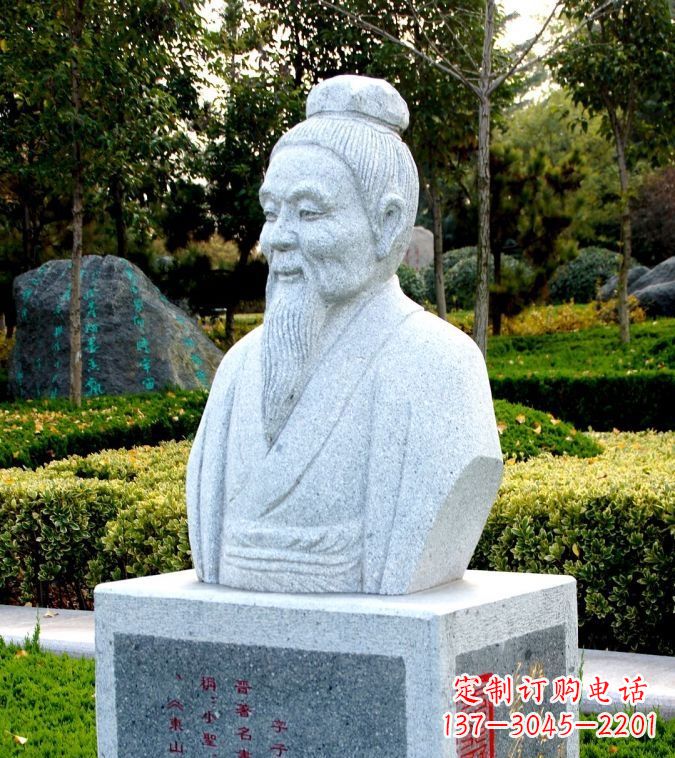 广西以历史名人头像捕捉历史文脉——由中领雕塑定制的王献之石雕头像