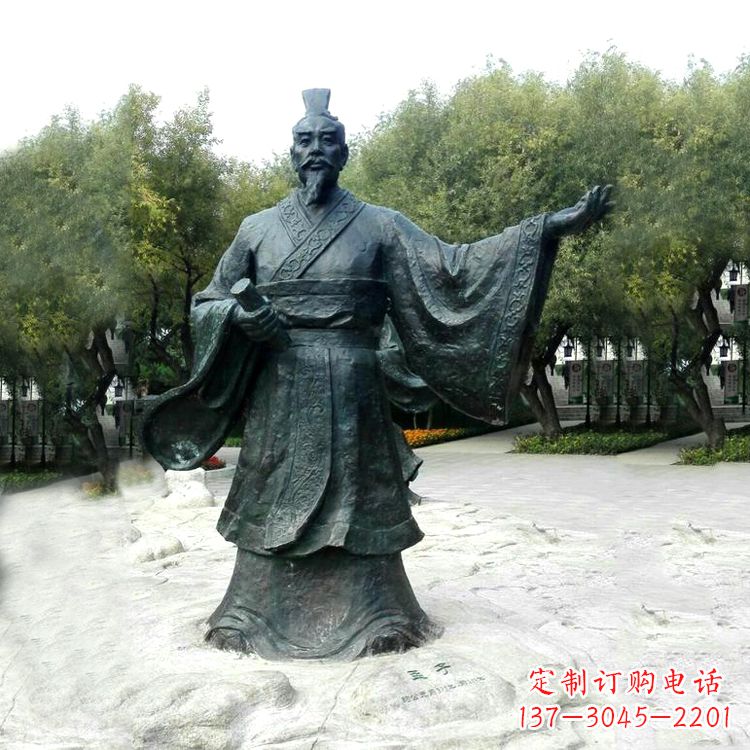 广西孟子铜雕塑,荟萃战国时期智慧精华