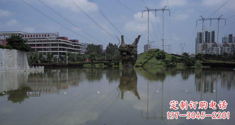 广西公园龙头景观铜雕