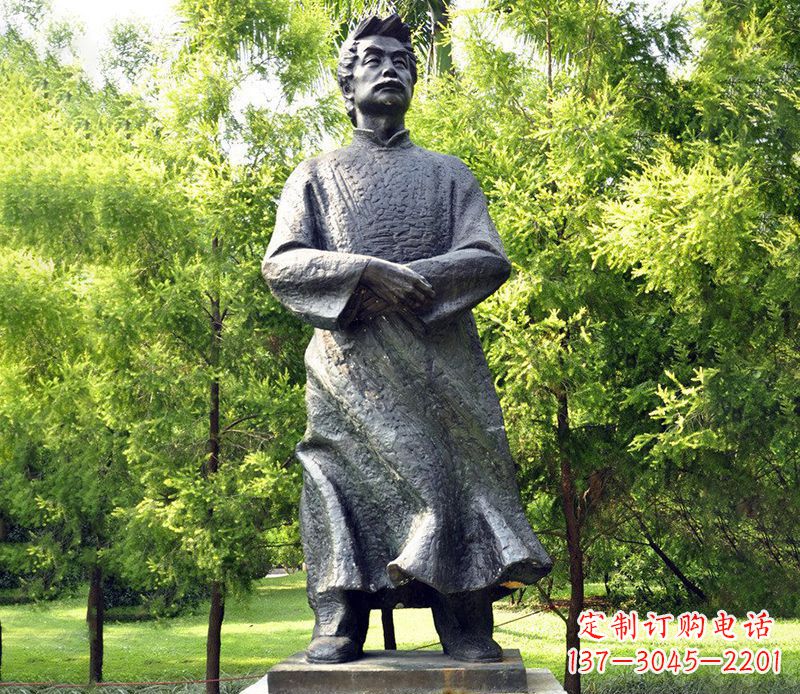 广西公园鲁迅名人铜雕