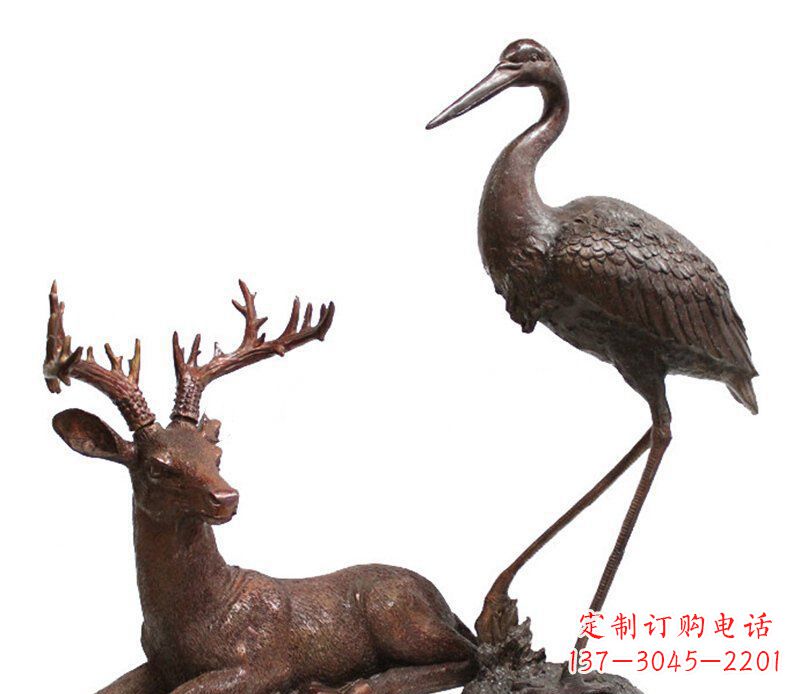 广西中领雕塑仙鹤铜雕艺术品