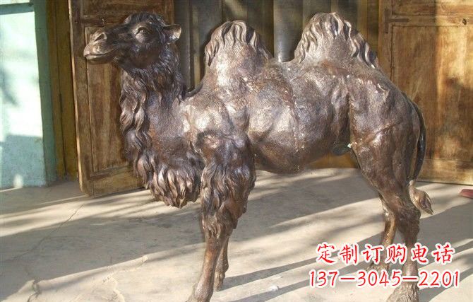 广西静谧与动感并存,宁州中领雕塑定制骆驼铜雕