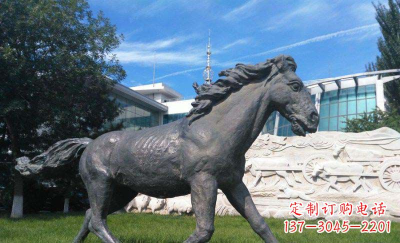 广西马动物铜雕塑
