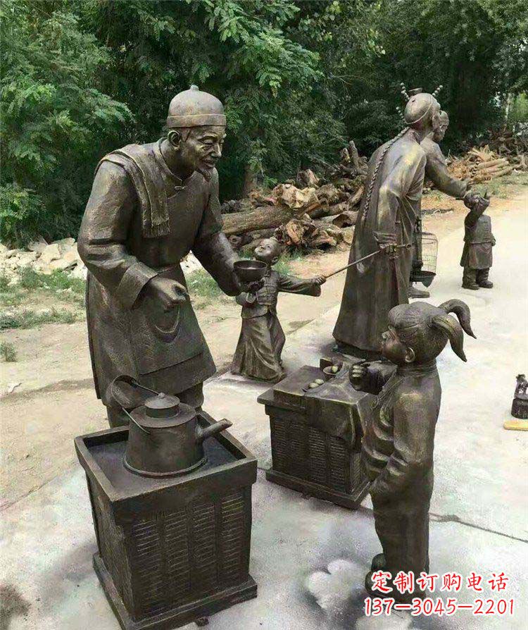 广西精美可爱的小女孩铜雕