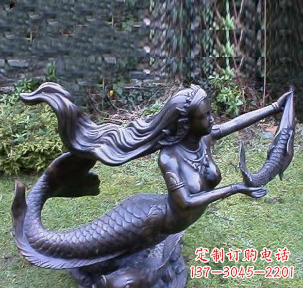 广西公园美人鱼景观铜雕
