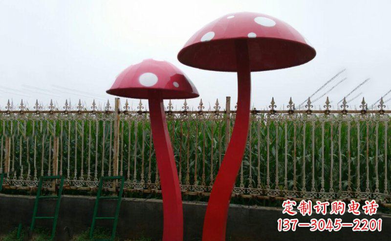 广西公园蘑菇不锈钢雕塑