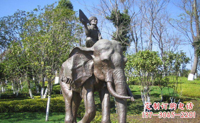 广西 令人惊叹的大象铜雕塑