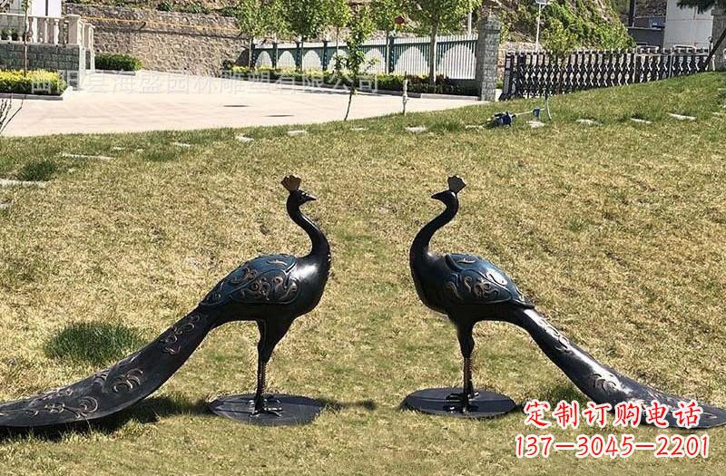 广西公园青铜孔雀雕塑