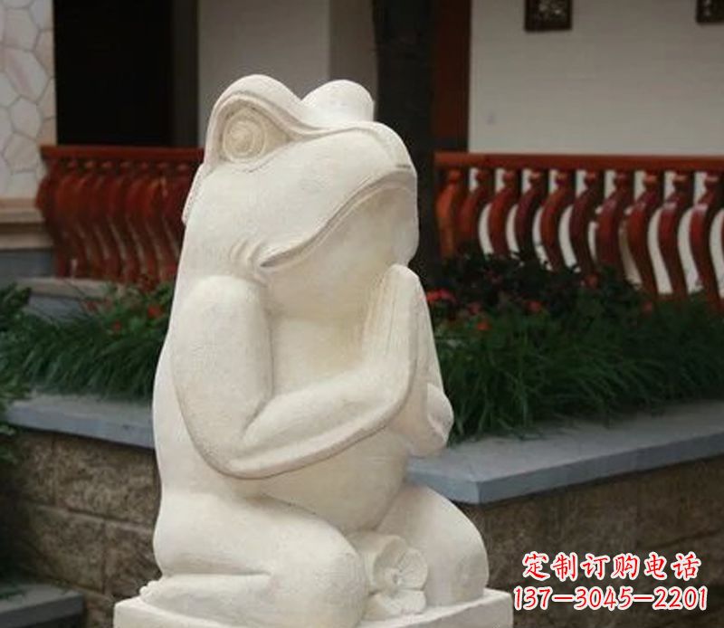 广西中领雕塑精美绝伦的青蛙石雕