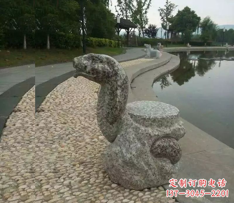 广西中领雕塑-十二生肖蛇石雕
