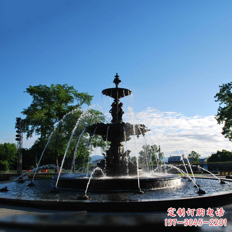 广西公园石雕喷泉水景雕塑