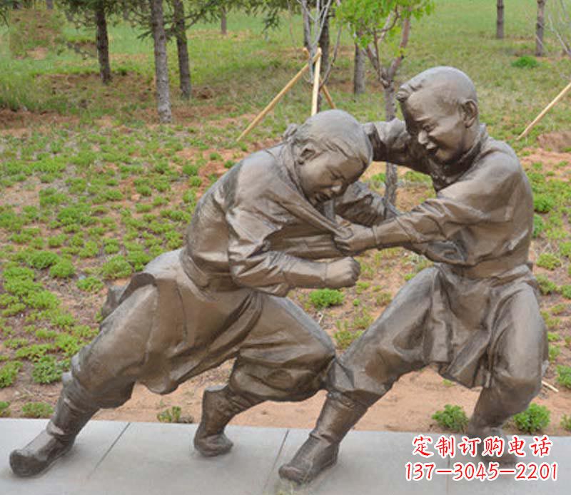 广西精致雕塑小男孩铜雕