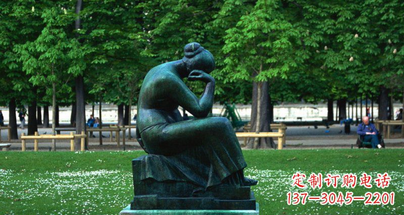 广西经典精美女人铜雕