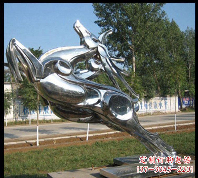 广西梅花鹿不锈钢雕塑新美的精美装饰