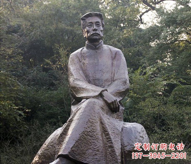 广西高贵雄伟,全球首创,鲁迅人物铜雕塑