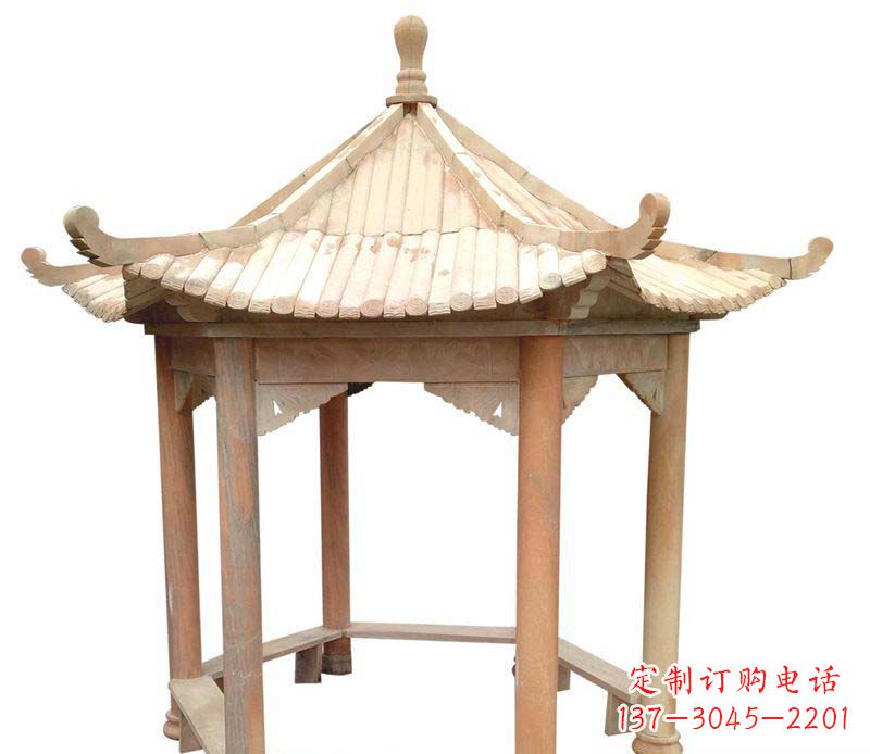广西精美六角凉亭雕塑