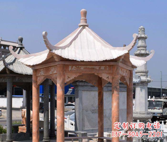 广西中领雕塑设计凉亭雕塑,清新简约添美感