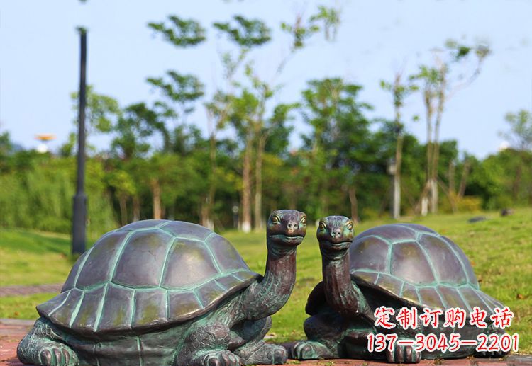 广西中领雕塑别具特色的乌龟铜雕