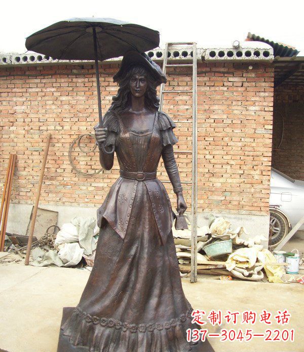 广西公园西洋美女人物铜雕