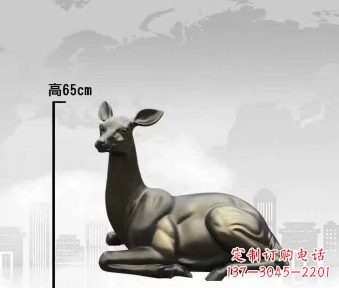 广西中领雕塑精美铜雕鹿