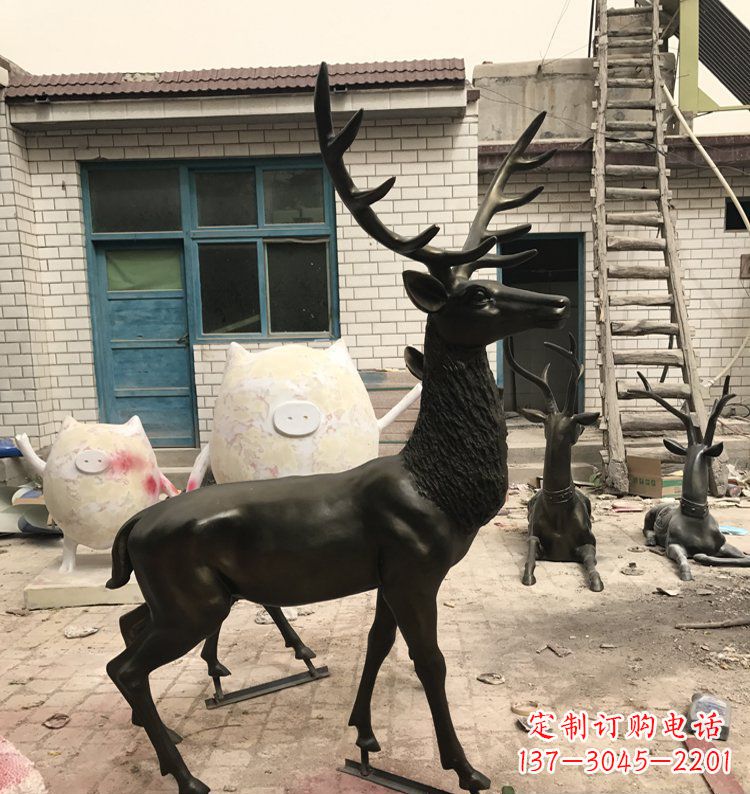 广西公园动物铜雕